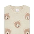 thumbnail image 3 of Wonder Nation Girls Novelty Feather Yarn Bear Icon Sweater, Sizes 4-18 & Plus, 3 of 5