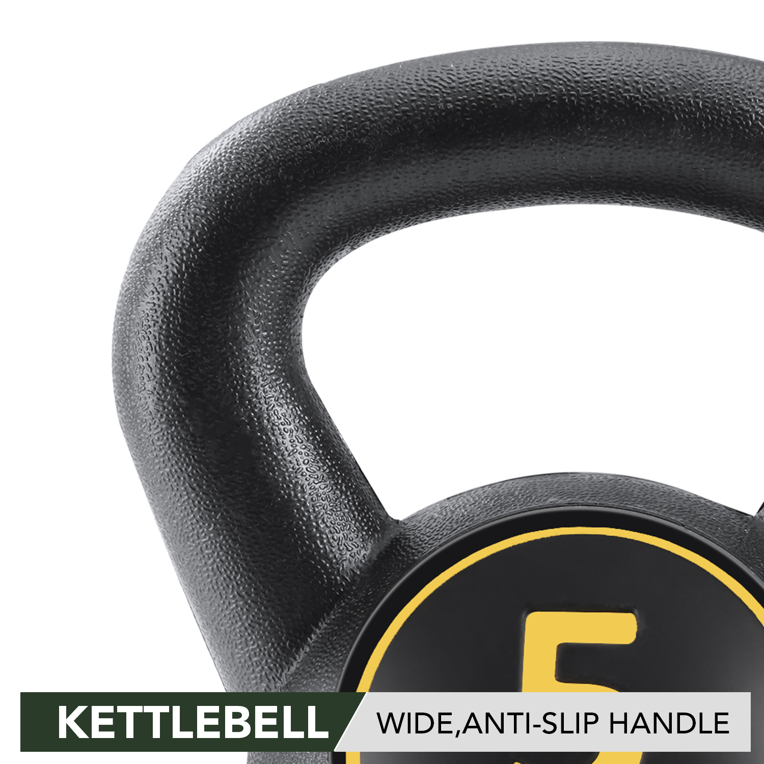 MaxKare Kettlebell Set 3-Piece Wide Handle HDPE Coated 5 Lb., 10 Lb., 15 Lb. Weights Kettlebells with Storage Exercise Fitness Rack - image 3 of 10