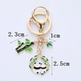 thumbnail image 6 of Ziurtnc New Year Keychain Panda Bamboo Wreath Pendant Polished Lobster Clip Lightweight Shoulder Bag Schoolbag Decoration Pendant Keyring, 6 of 8