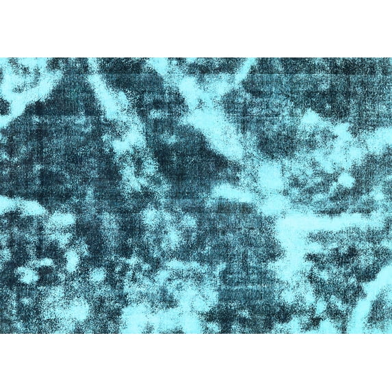 Ahgly Company Indoor Rectangle Abstract Light Blue Modern Area Rugs, 7' x 9'