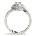 thumbnail image 2 of 14 Carats Or Blanc Diamant Rond Spirale Conception Bague Engmt 1 1/8 cttw SZ 5, 2 of 3