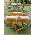 thumbnail image 4 of Outdoor Tablecloth with Umbrella Hole for Patio/Picnic/Party/Camping, Ombre Burnt Orange Waterproof Table Cloth Round Cover Washable, Modern Abstract Art Gradient (Dia 54"), 4 of 9