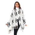 thumbnail image 3 of FORMRS Womens Scarf Winter Soft Long Big Warm Shawls Wrap Tassel Scarves, Cartoon Cat Paw, 3 of 9