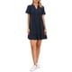 thumbnail image 1 of Vestido Babydoll INSPIRE CHIC para Mujeres, con escote en V, manga corta, dobladillo con volantes, vestido tipo túnica S, azul marino, 1 of 6