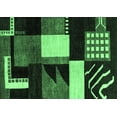 thumbnail image 1 of Ahgly Company Indoor Rectangle Oriental Emerald Green Modern Area Rugs, 7' x 10', 1 of 4