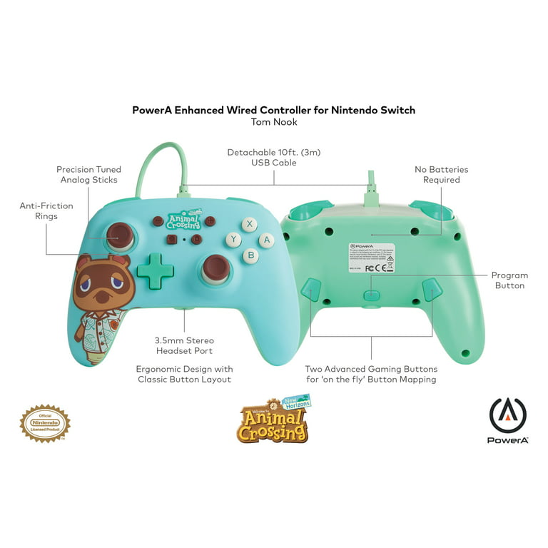 Manette PowerA Animal Crossing Timmy et Tommy Nook pour Nintendo Switch -  Manette - Achat & prix