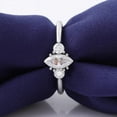 thumbnail image 5 of Oryn Jewelry 14K White Gold Plated Rings - 1.6 Ct Moissanite Marquise Cut Moissanite Rings - Women’s Engagement Promise Ring - 3 Stone Wedding Rings - Everyday Ring for Casual Wear, 5 of 5