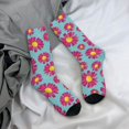 thumbnail image 5 of Haiem Daisies Flowers Pattern Crew Socks – Soft & Durable Moisture-wicking Socks, Stay-Up Fit for Business, Work, and Casual Wear Size 5-11, 5 of 6