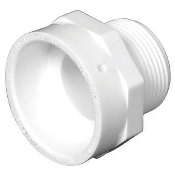 Charlotte Pipe 4 in. Hub x 4 in. Dia. MPT PVC Pipe Adapter