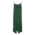 thumbnail image 5 of Kvture Low Back Dress for Women Backless Cami Dresses Summer Lounge Solid Color Sleeveless Long Sundresses with Back Tie Green, 5 of 9