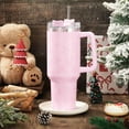 thumbnail image 4 of Christmas Tumbler with Lid and Straw 40oz 5D Red Snowflake Tumbler with Handle Xmas Winter Stainless Steel Cup For Home Office Travel, 4 of 6