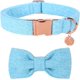 thumbnail image 1 of DOGWONG Collar de perro de algodón de cáñamo con lazo, collar rojo navideño para mascotas, collar ajustable duradero para perros pequeños, medianos y grandes, 1 of 4