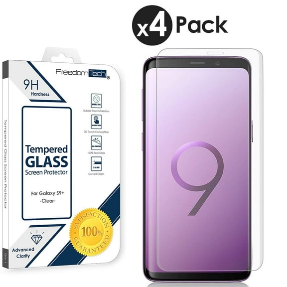 Samsung Galaxy S9  Screen Protector 4-Pack Premium HD Clear Tempered Glass Screen Protector For Samsung Galaxy S9 , Anti-Scratch, Anti-Bubble, Case Friendly 3D Curved Film Compatible with Galaxy S9 