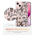 thumbnail image 4 of Halloween Hippie Clear Case for iPhone 14 Mini,Aesthetic Art Design Case for Men Women,Unique Soft Transparent TPU Bumper Case Cover, 4 of 5