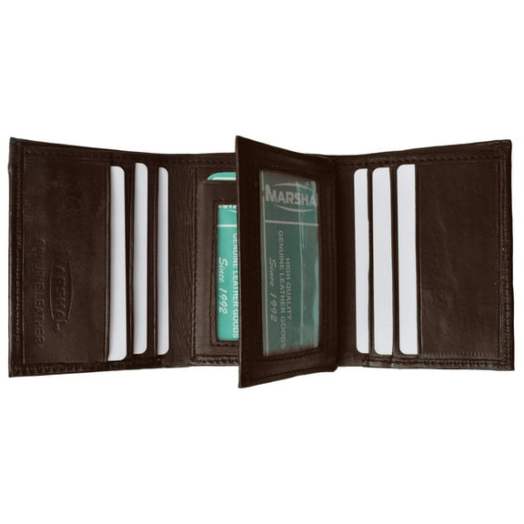 Mens Leather Wallet Lamb Classic Trifold wallet P 1107 (C)