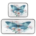 thumbnail image 2 of Kitchen Floor Mat 2 Sets Carpet Floor Mat Kitchen Mat Bathroom Mat Living Room Mat Bedroom Mat Absorbent Delicate Fabric No Ball Cute Butterfly, 2 of 7
