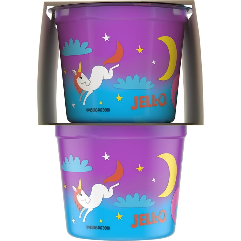 Jell-O Unicorn Magic Cupcake Pudding Cups Snack, 4 ct - Kroger