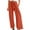 Orange, variant on AGWOLF Womens Fleece Sweatpants Elastic High Waist Pants 2024 Fall Solid Color Joggers Y2k Trendy Lounge Cinch Bottom Trousers with Pockets