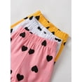 thumbnail image 5 of Infant Baby Girl Heart Shaped Pants Ribbed Casual Leggings White & Orange & Pink 3-6 Months, 5 of 6