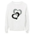thumbnail image 3 of Luxalzxs Valentine's Day Sweatshirt for Women Romantic Love Heart Graphic Print Shirt Casual Long Sleeve Crewneck Pullover Tops, 3 of 5