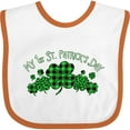 thumbnail image 3 of Inktastic My 1st St. Patrick's Day with Plaid Shamrocks Boys or Girls Baby Bib, 3 of 4