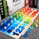 thumbnail image 2 of Educational Wooden Toys Children Busy Board Math Fishing Children's Wooden Preschool Montessori Toy Counting Geometry heqiyong LED, 2 of 2
