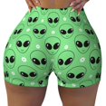 thumbnail image 2 of Fotbe alien cartoons Shorts Sin Costuras – Shorts Deportivos de Cintura Alta para Mujer, Elásticos para Gimnasio, Yoga, Running o Ciclismo-Medium, 2 of 8