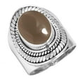 thumbnail image 1 of 925 Sterling Silver Ring For Women - Teens Brown Smoky Topaz Gemstone Silver Ring Size 11 June Birthstone Elegant Silver Ring Size 11 Valentine's Day Gift For Ladies 925 Silver Gemstone Jewelry, 1 of 5