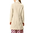 thumbnail image 3 of INSPIRE CHIC Women's Cute Turn Down Collar Single Breasted Long Belted Trenchcoat, 3 of 6