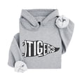 thumbnail image 4 of Tigers Pennant Flag Hoodie for Women Men & Teens Distressed School Spirit Game Day Sweatshirt Gray Hoodie Medium, 4 of 8
