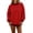 Red, variant on Hontri Oversized Sweatshirts for Women Crewneck 2026 Fall Outfits Long Sleeve Pullover Sweatshirt, Soft Loose Basic Tops, Casual Lounge Work Daily Wear, Fashion Travel Clothes Blackish Green L