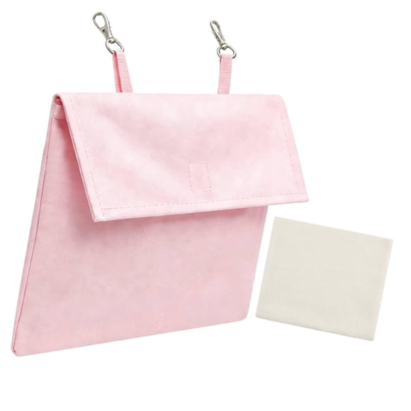 Bolsa de hielo refrescante para jaula de mascotas, reutilizable, aislante, lavable y portátil. Rosa