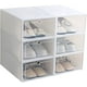 thumbnail image 1 of Cajas Organizadoras para Calzado Zapados Tenis Zapatillas Zapatera Apilable Color Blanco Practiksa  Kit de 6 piezas, 1 of 2