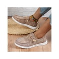 thumbnail image 7 of Woobling Womens Slip On Canvas Shoes Low Top Comfort Sneakers Casual Loafers Shoes Brown 7.5, 7 of 7