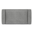 thumbnail image 4 of Scott 29 inch Wide Contemporary Rectangle Small Ottoman Bench in Pewter Grey Linen Fabric, 4 of 13