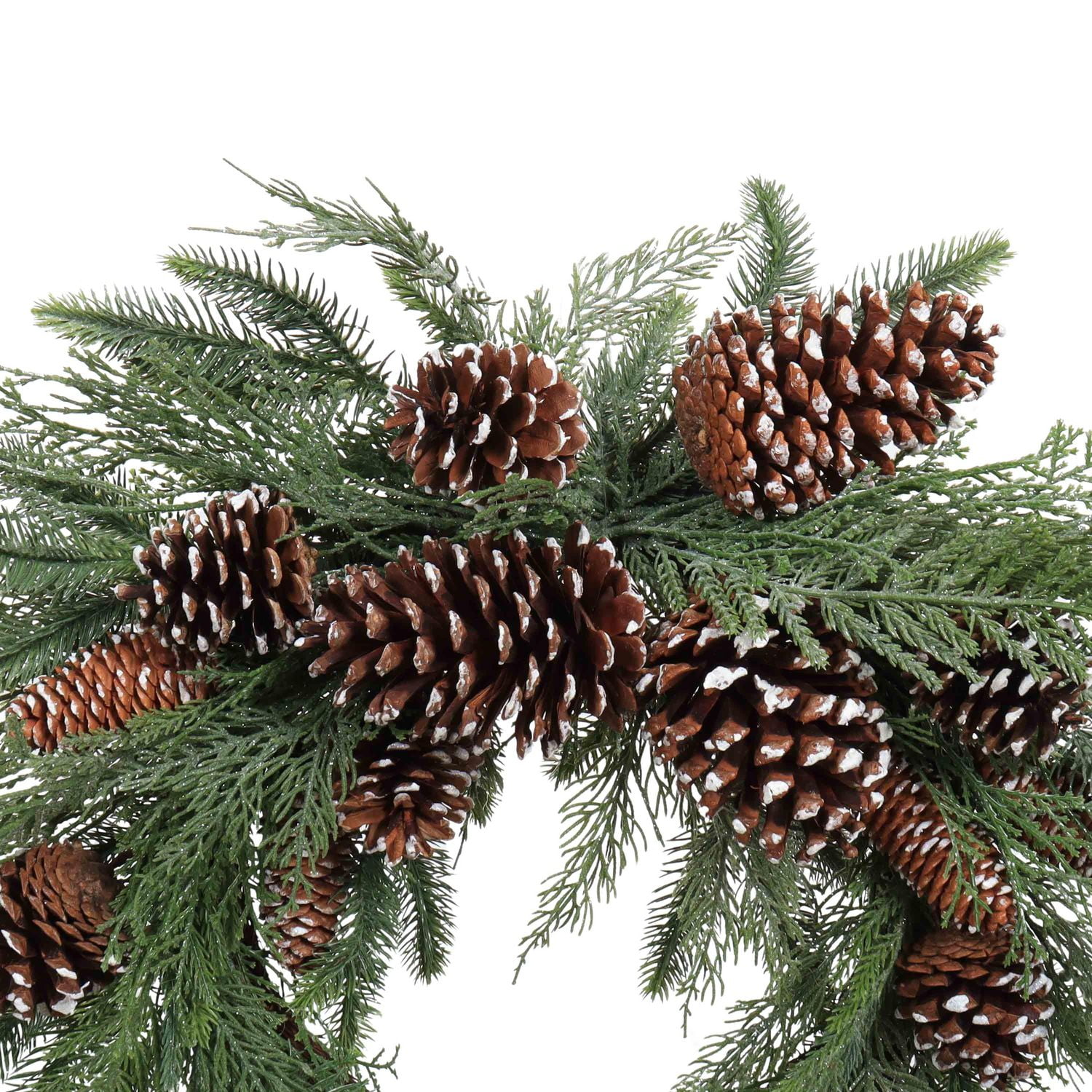 Holiday Time 26" Unlit Pinecone Christmas Wreath - Green