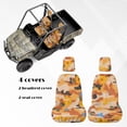 thumbnail image 5 of KUIFORTI Orange Camouflage UTV Seat Covers Seats Cover with Headrest Covers Polyester All-Season Protection Outdoor Seat Cover Set for Yamaha Rhino 700 660 450 2004-2021, 5 of 7