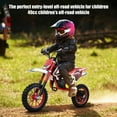 thumbnail image 6 of Porfeet 49cc 2-Stroke Kids Dirt Bike, Gas Power Motocross, Beach Off Road Mini Motorcycle, Children Pocket Motorbike with Disc Brakes,Red1, 6 of 13