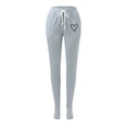 thumbnail image 4 of Gibobby Pantalones deportivo casuales para mujer, cómodos pantalones de pijama con pierna recta, pantalones de yoga con cordón, transpirables, pantalones de pijama con bloques（Plateado， XXL), 4 of 5
