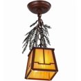 thumbnail image 3 of Meyda 145280 5.5 in. Square Pine Branch Valley View Mini Pendant, Rust & Green & Bai, 3 of 7