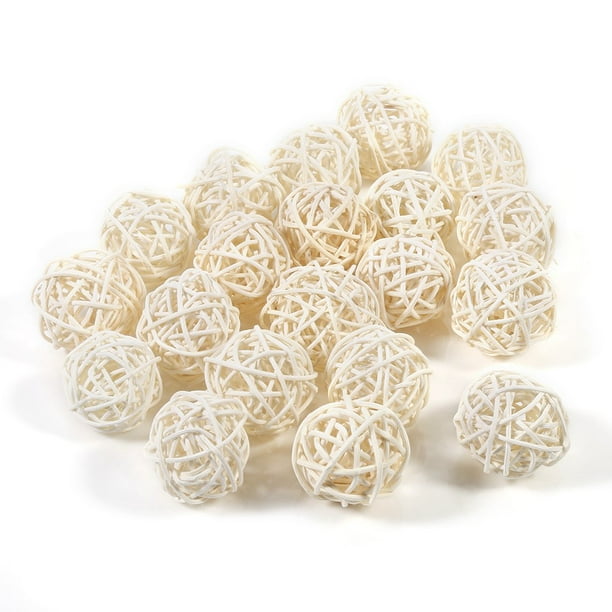 HERCHR Rattan Balls, 20Pcs Decorative Rattan Balls Ornaments Wedding