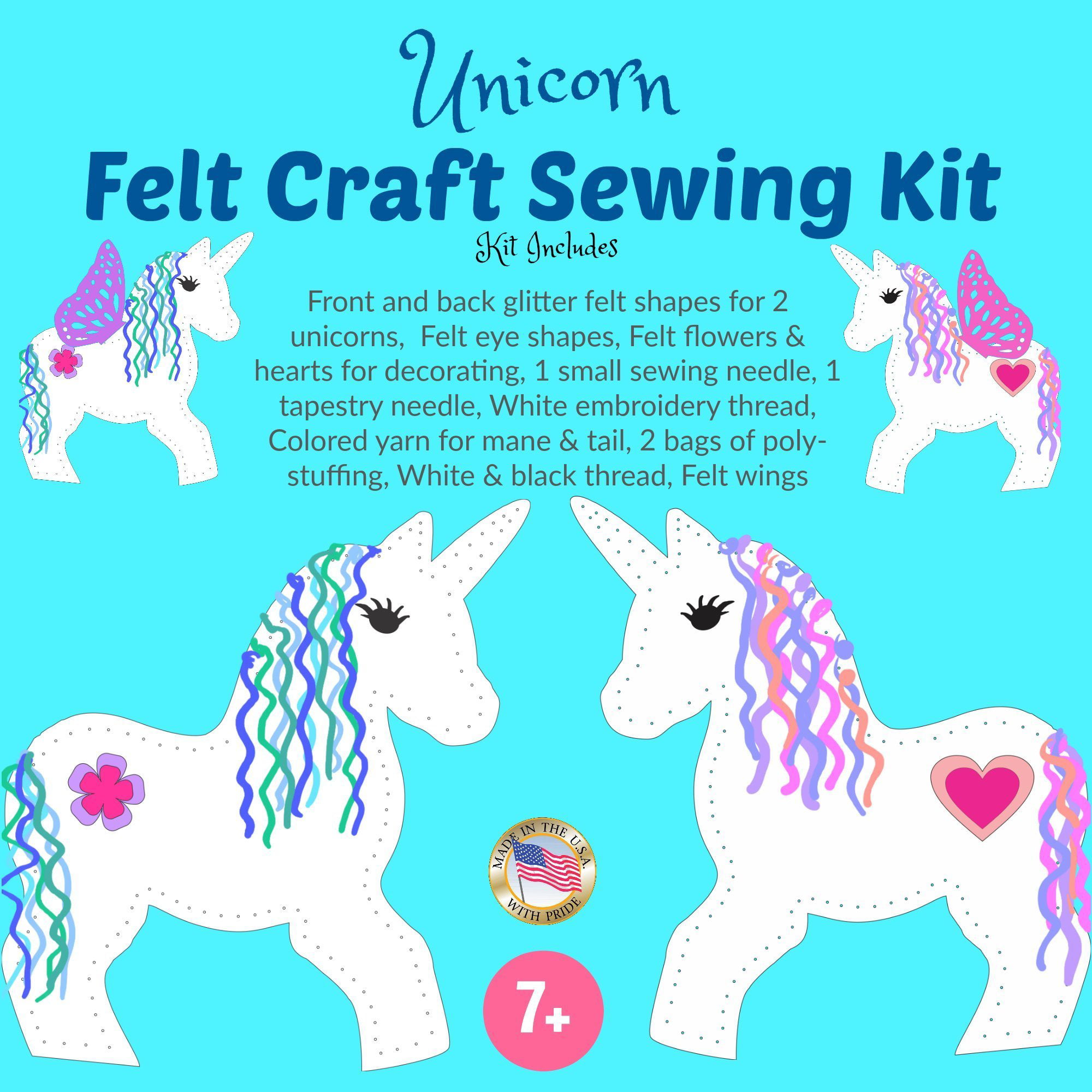  Sew Mini Unicorn Plushies Craft Kit for Kids – Sew and Stuff 5  Unicorn Themed Mini Plushies for Girls, Sewing Craft for Beginners, Learn  to Sew Arts and Crafts Set, Pre-Cut