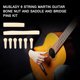thumbnail image 4 of 6 cuerdas Martin Guitar Bone Saddle Preslotted Bone Tuerca y 6 piezas Kit de pasadores de puente par Abanopi Tuerca de guitarra, 4 of 4