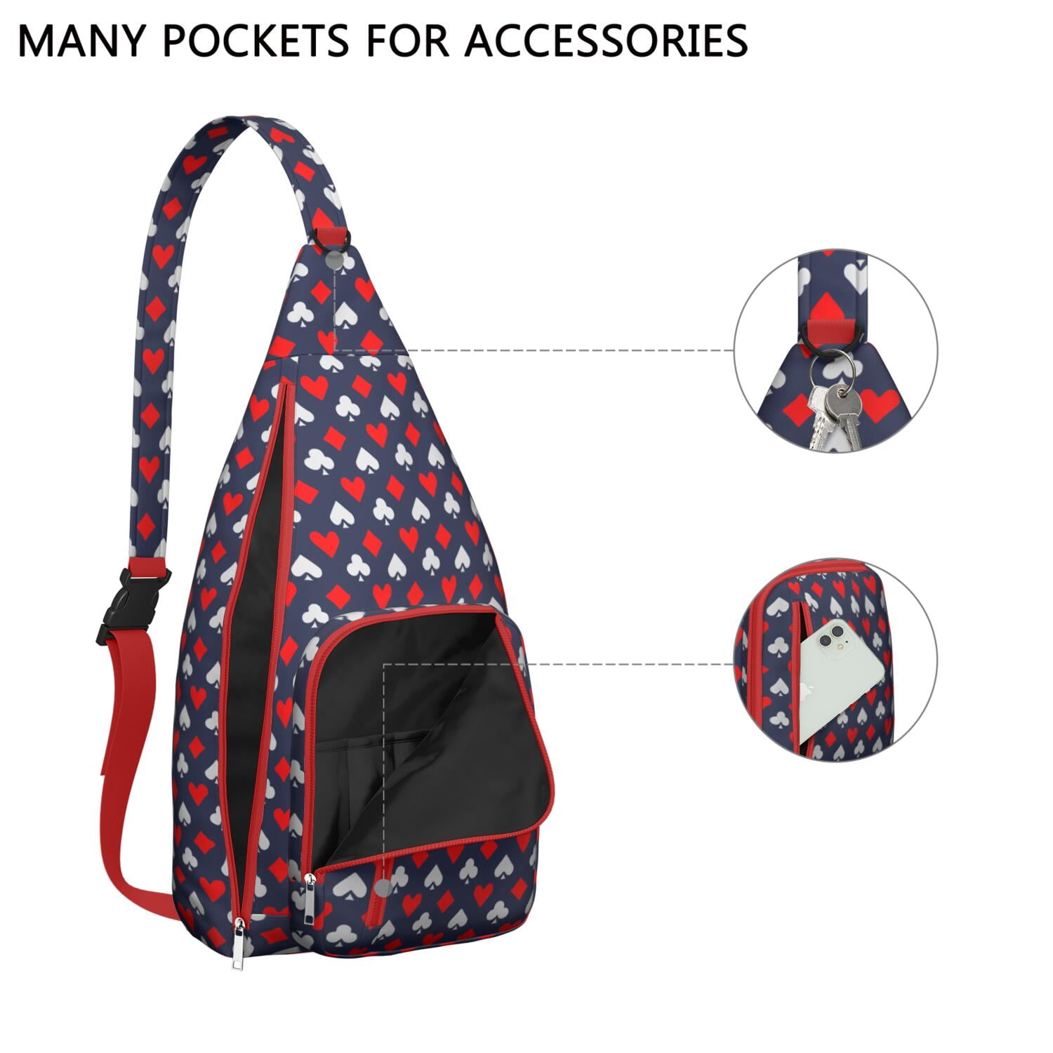 Training Essential Sling Backpack - Sports Print Shoulder Bag for Baseball, Football & Athletic Gear