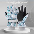 thumbnail image 2 of Guantes de esquí para niños Guantes de invierno impermeables Cálidos y cómodos con patrones lindos Irfora Gris, 2 of 7