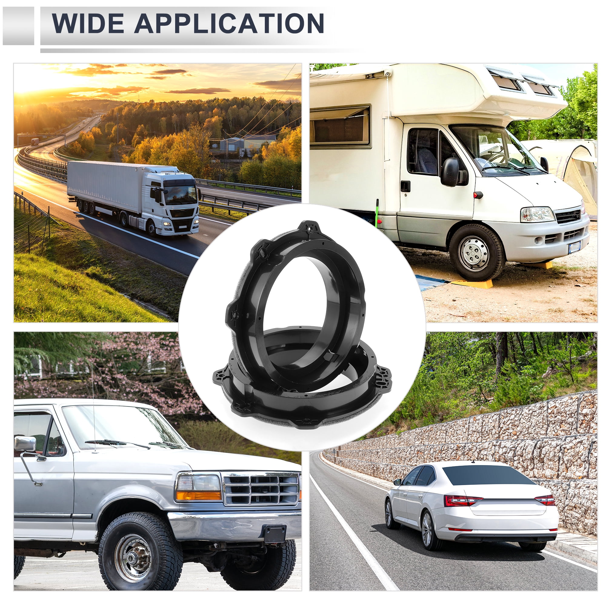 Unique Bargains Speaker for Spacer Ring for Hyundai Subwoofer Mounting for Spacer ABS