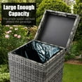 thumbnail image 3 of WYDK Wicker Patio Trash Can, 27 Gallon Rattan Trash Can with Removable Lid, Outdoor Wicker Waste Basket, Wast Container (Grey), 3 of 7
