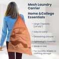 thumbnail image 2 of Maypes Heavy-Duty Mesh Laundry Bags with Carrying Strap, Clothes Hamper with Drawstring, Camel, 36" X 24", 2 of 4