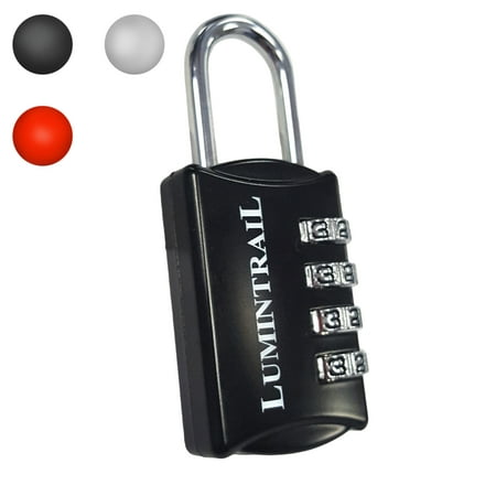 Lumintrail Set-Your-Own 4 Digit Combination Padlock with 1/2 Inch Shackle