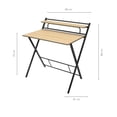 thumbnail image 3 of Escritorio Plegable Top Living Individual Estructura Cruzada color Cafe con Negro, 3 of 7